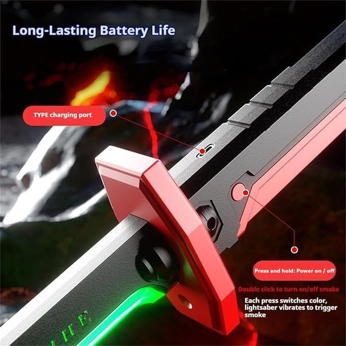 LED Sword with Smoke & Spark Effects